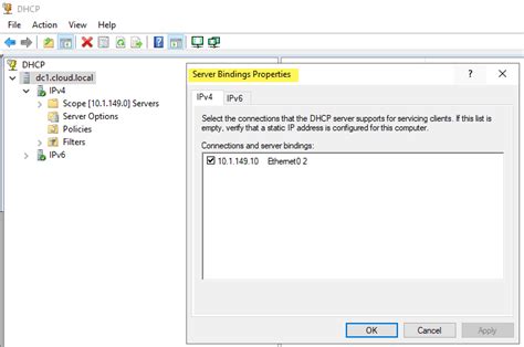 dhcp configuration on windows server